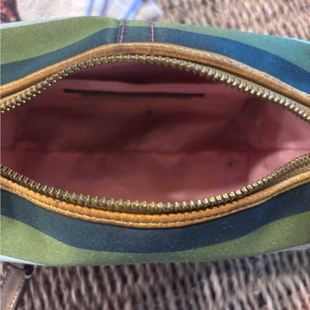 COACH LEGACY STRIPED DOUBLE HEADER KISSLOCK RAINBOW POUCH MINI SHOULDER BAG - Picture 9 of 14